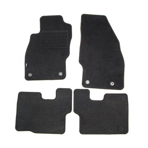 Set covorașe auto din mochetă PETEX Rex, grafit, compatibile cu Opel Corsa E