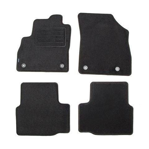 Set covorașe auto din mochetă PETEX Rex, grafit, compatibil cu Opel Astra K