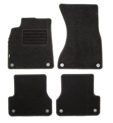 Set covorașe auto tip mochetă PETEX, model REX, culoare grafit, compatibile cu Audi A6 (04.2011-2006-2018) și Audi A7 (10.2010-01.2018)