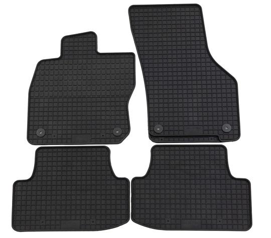 Set 4 covorașe auto din cauciuc PETEX 11410PX, negru, compatibile cu Audi A3 Sportback 8YA și A3 Limousine 8YS, model 10.2020-