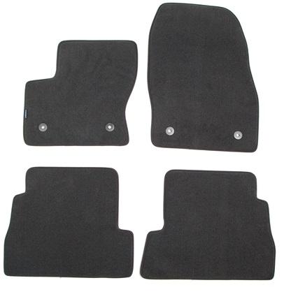 Set covorașe auto tip mochetă PETEX, model Comet, culoare neagră, compatibil cu Ford Kuga, fabricat după mai 2015