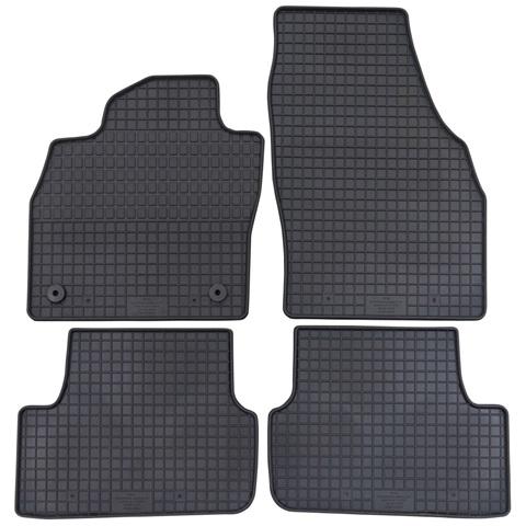 Set 4 covorașe auto din cauciuc PETEX 11610PX, negre, compatibile cu Audi A1 Sportback, model din noiembrie 2018 până în prezent.