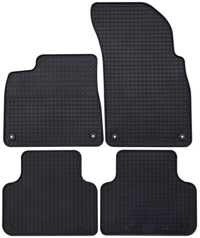 Set de 4 covorașe auto din cauciuc PETEX, model 12410PX, culoare neagră, compatibile cu Audi Q7 4M (06.2015-prezent) și Audi Q8.