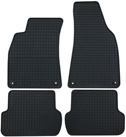 Set 4 covorașe auto din cauciuc PETEX 13010PX, negre, compatibile cu Audi A4 Sedan 8D2, B5 și Audi A4 Avant 8D5, B5, modele din 1994-2000
