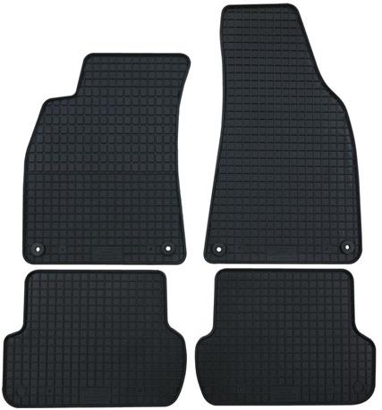 Set 4 covorașe auto din cauciuc PETEX 13310PX, culoare neagră, compatibile cu Audi A4 Limuzină 8K2 B8, Audi A4 Avant 8K5 B8, Audi A5 Sportback 8TA, modele fabricate între 11.2007 și 09.2015.