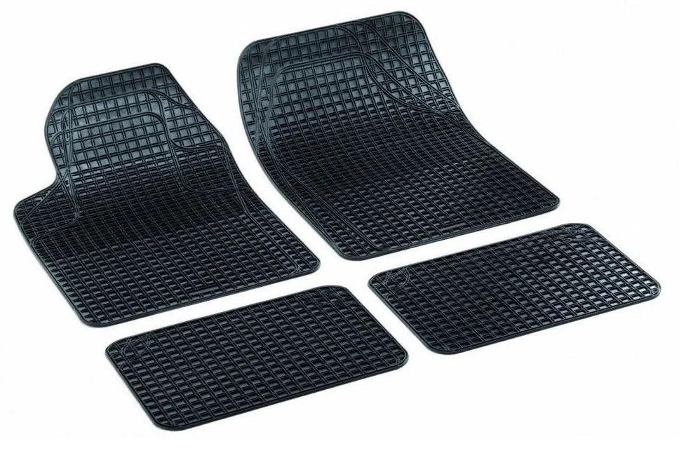 Set covorașe auto universale din cauciuc BOTTARI Goros Line, model 14043BT, culoare negru.