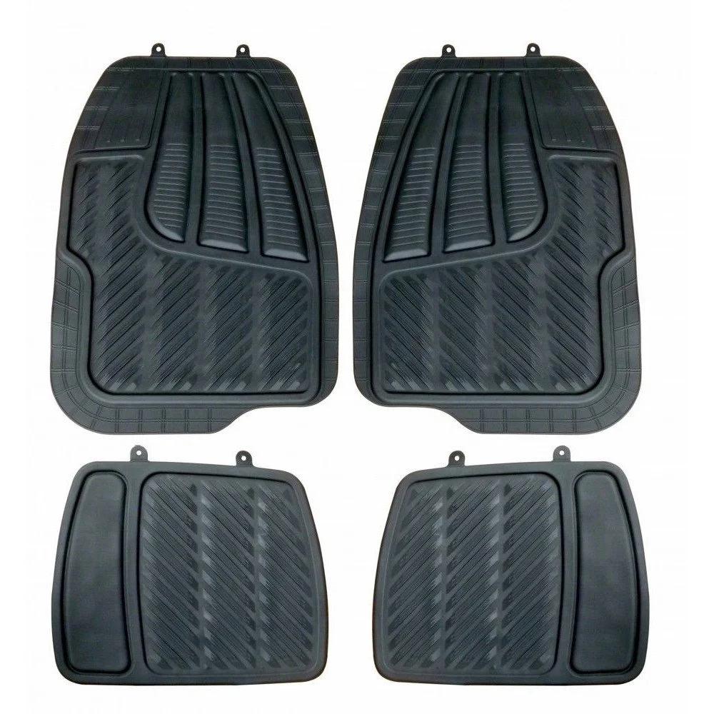 Set 4 covorașe auto universale din PVC, BOTTARI Strong Rain 14083BT, negru