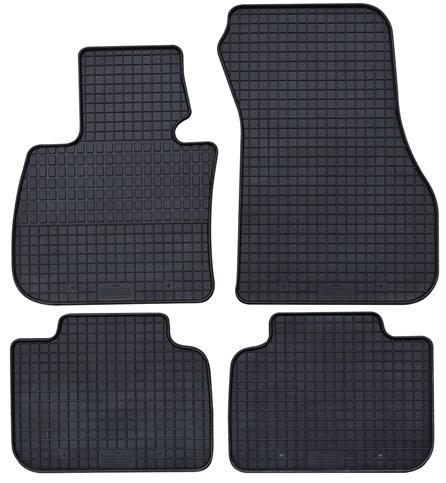 Set 4 covorașe auto din cauciuc PETEX 15510PX, negre, compatibile cu BMW X1 F48 și Seria 2 Active Tourer F45