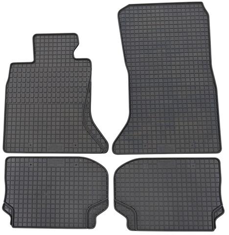 Set 4 covorașe auto din cauciuc PETEX 15910PX, negre, compatibile cu BMW Seria 5 F10 și Touring F11