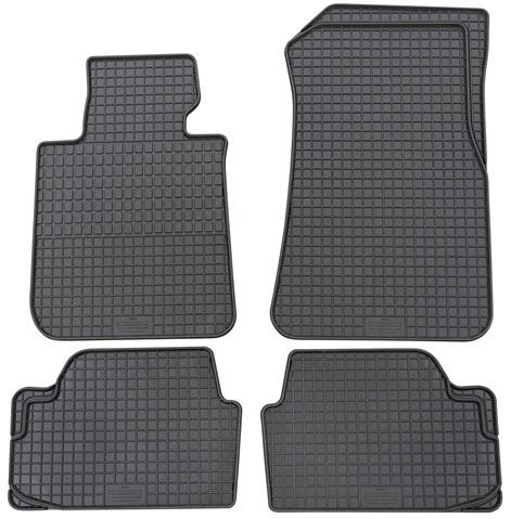Set 4 covorașe auto din cauciuc PETEX, negre, compatibile cu BMW Seria 1 și X1