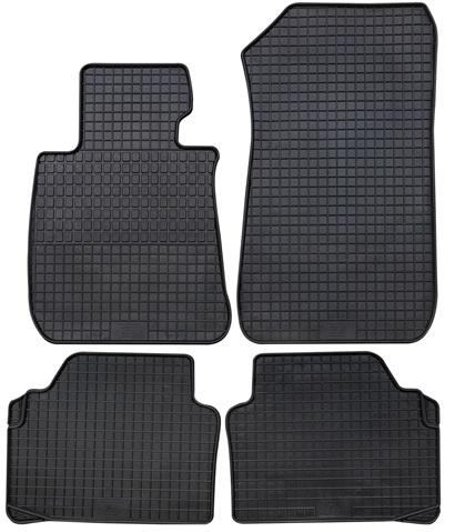 Set 4 covorașe auto din cauciuc PETEX 16710PX, negru, compatibile cu BMW Seria 3 Sedan E90, Touring E91, Coupe E92