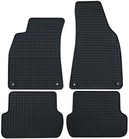 Set 4 covorașe auto din cauciuc PETEX 17110PX, negre, compatibile cu Audi A5 8T3, Audi A5 Sportback 8TA, Audi A5 Cabriolet 8F7