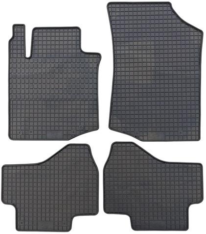 Set 4 covorașe auto din cauciuc PETEX, negru, compatibile cu Peugeot 107, modele 2005-2014