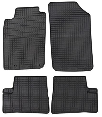 Set 4 covorașe auto din cauciuc PETEX 25010PX, negre, compatibile cu Peugeot 206 hatchback 2A/C, 206 CC 2D, 206 SW 2E/K, 206+ T3E