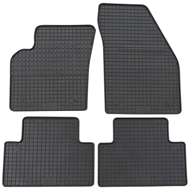 Set 4 covorașe auto din cauciuc PETEX 26410PX, negre, compatibile cu Volvo S40 II MS, V50 MW, C30