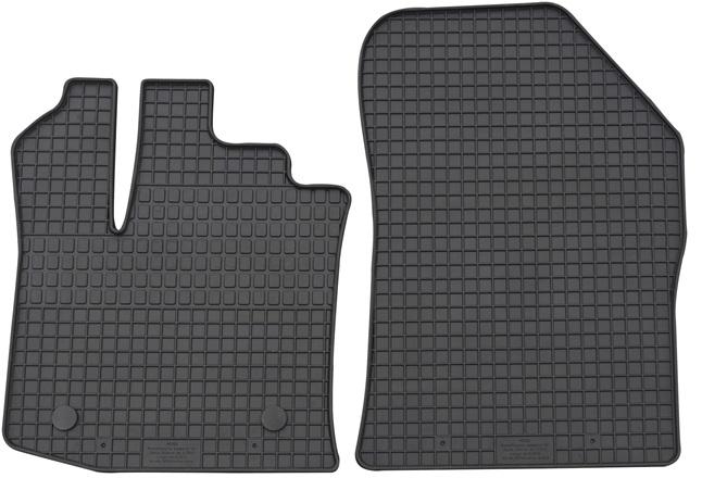 Set 2 covorașe auto din cauciuc PETEX, negre, montare față, compatibile cu Dacia Dokker și Lodgy (2012-2023)