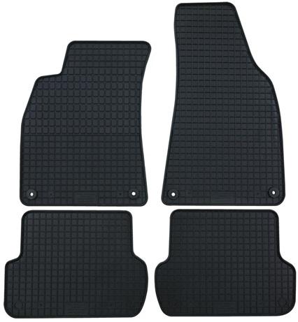Set 4 covorașe auto din cauciuc PETEX, negru, compatibile cu Dacia Logan I și Logan MCV I (2004 - iunie 2013)
