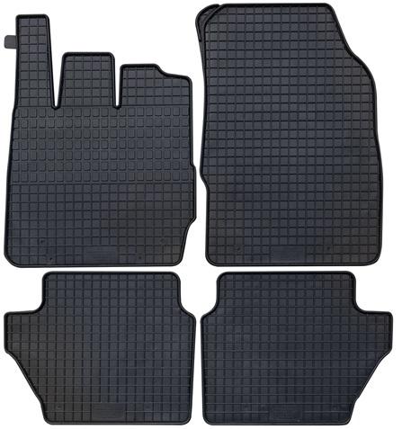 Set 4 covorașe auto din cauciuc PETEX 38510PX, culoare neagră, compatibile cu Ford Fiesta, model 2011-06.2017