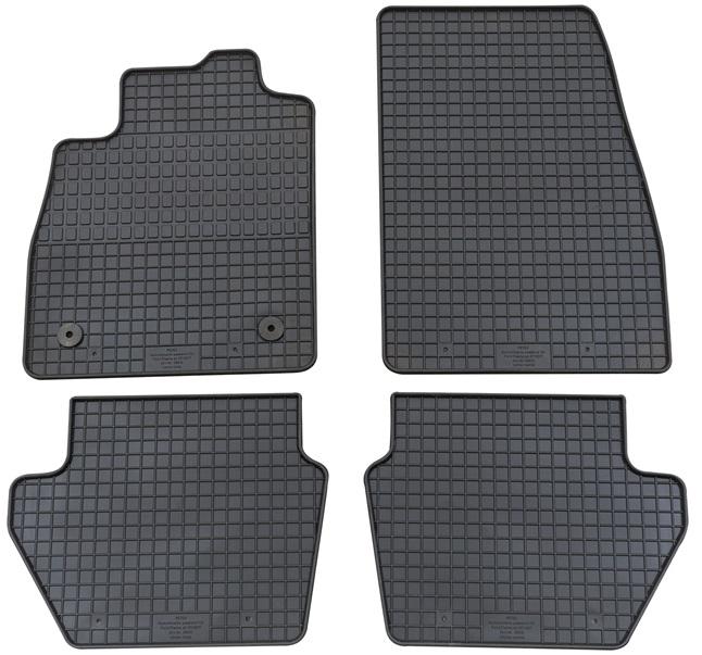 Set 4 covorașe auto din cauciuc PETEX negru, compatibile cu Ford Fiesta VII, Ford Fiesta VII Van (07.17-prezent) și Ford Puma (01.20-prezent)