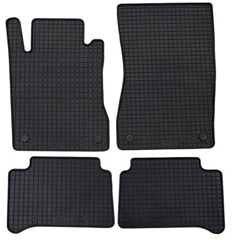 Set 4 covorașe auto din cauciuc PETEX 44110PX, negre, compatibile cu Mercedes Benz E-CLASS limuzină W211, W219, E-CLASS T-Model S211, CLS C219