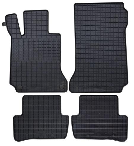 Set 4 covorașe auto din cauciuc PETEX 46110PX, negre, compatibile cu Mercedes Benz C-CLASS Sedan W204, C-CLASS T-Model S204
