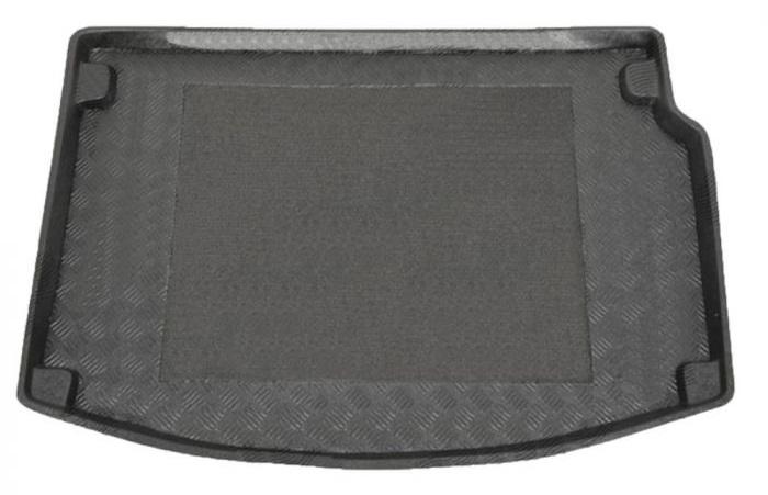 Tavita portbagaj auto POLCAR 6014WB-3 din polietilenă neagră, cu margine ridicată și pânză antiderapantă, compatibilă cu Renault Megane III Hatchback