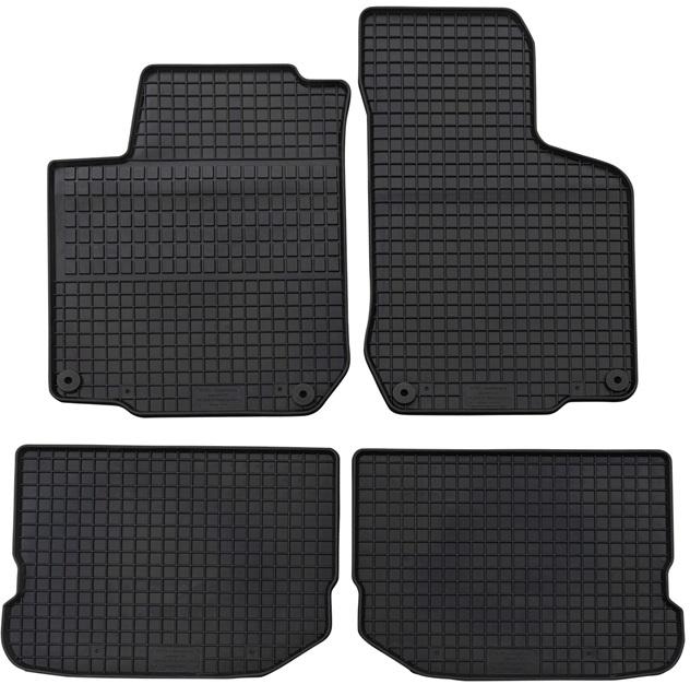 Set 4 covorașe auto din cauciuc PETEX 61010PX, negre, compatibile cu Volkswagen Golf IV 1J1, Bora 1998-2005, New Beetle 1998-2011