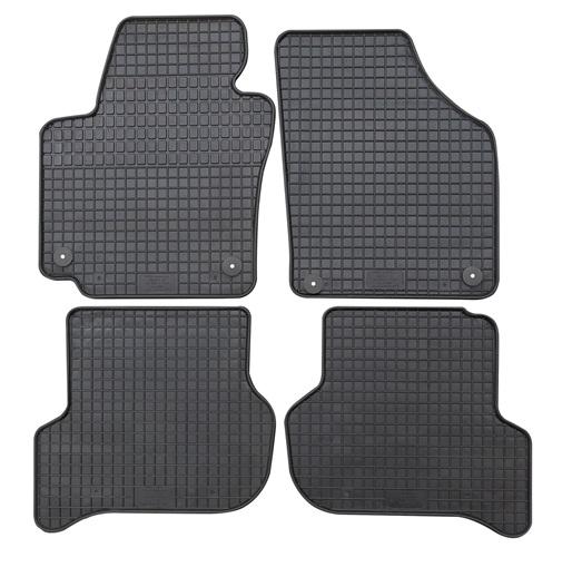 Set 4 covorașe auto din cauciuc PETEX 61210PX, negre, compatibile cu Volkswagen Golf Plus 5M1, 521, model 2004.