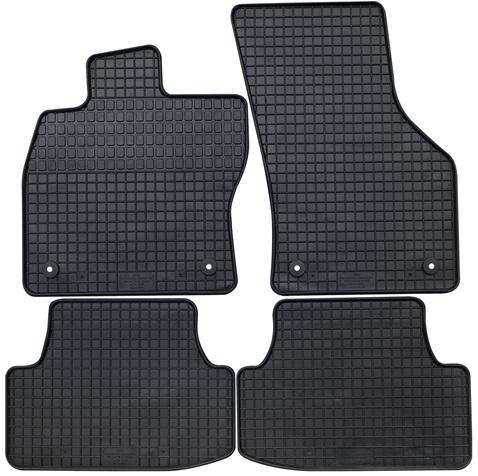 Set 4 covorașe auto din cauciuc PETEX, negre, compatibile cu Volkswagen Golf VII (2012-2020)