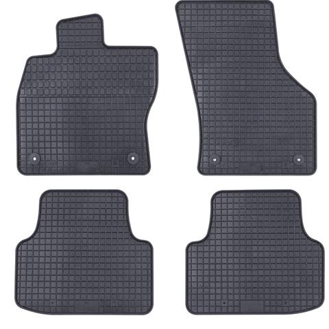 Set 4 covorașe auto din cauciuc PETEX, negru, compatibile cu Volkswagen Golf VIII Variant CG5 și Golf ALLTRACK VIII CG5