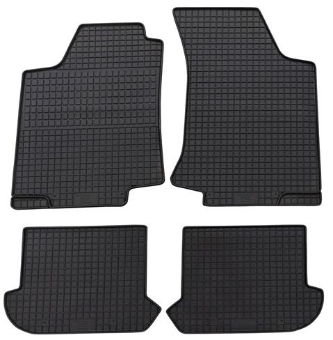 Set 4 covorașe auto din cauciuc PETEX 63010PX, negre, compatibile cu Volkswagen Golf Mk III Cabriolet 1E7, Golf Mk III 1H1, Jetta III 1H2, Vento