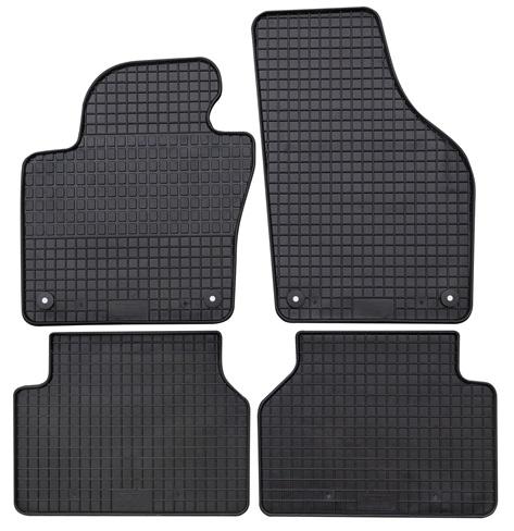 Set 4 covorașe auto din cauciuc PETEX pentru Volkswagen Tiguan 5N (10.2007-03.2016), negru, model 63510PX.