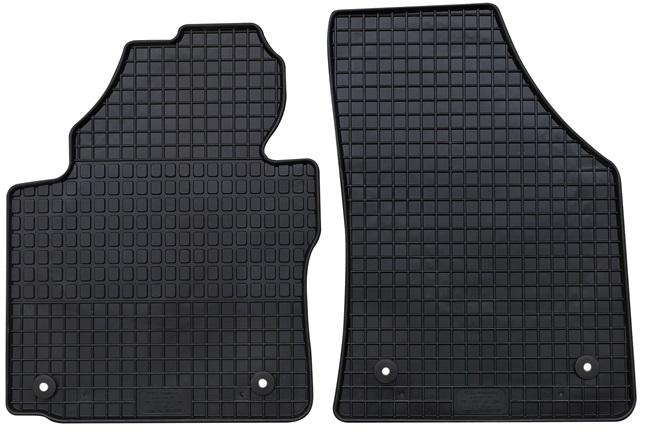 Set 2 covorașe auto din cauciuc PETEX, negru, montare față, compatibile cu Volkswagen Caddy III și Caddy IV (2004-2020)