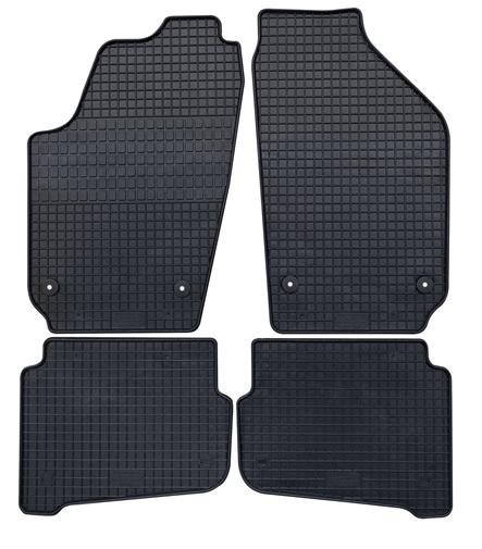 Set 4 covorașe auto din cauciuc PETEX 66210PX, negre, compatibile cu Volkswagen Polo 9N, 08.2001-05.2009
