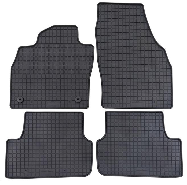 Set 4 covorașe auto din cauciuc PETEX 66410PX, negre, compatibile cu Volkswagen Polo AW1, 10.2017-