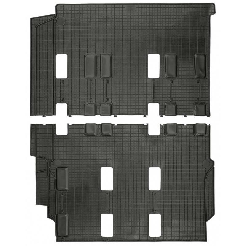 Set 2 covorașe auto din cauciuc PETEX 68810PX, negre, pentru zona pasagerilor, compatibile cu Volkswagen T5 Mk V și T6 Caravelle V, 2003-2023