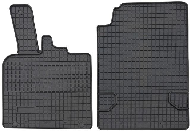Set 2 covorașe auto din cauciuc PETEX, negru, compatibile cu Smart ForTwo 451 (03.2007-10.2014)