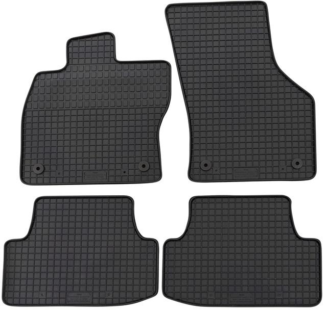 Set 4 covorașe auto din cauciuc PETEX 84210PX, negre, compatibile cu Seat Leon 5F1, Leon SC 5F5, Leon ST 5F8, din 11.2012 până în prezent.