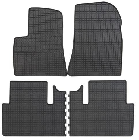 Set 4 covorașe auto din cauciuc PETEX 89010PX, negru, compatibile cu Tesla Model 3