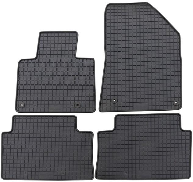 Set 4 covorașe auto din cauciuc PETEX 91111PX, negre, compatibile cu Citroen C5 III Sedan RD și Citroen C5 III Break TD, modele din 2008-