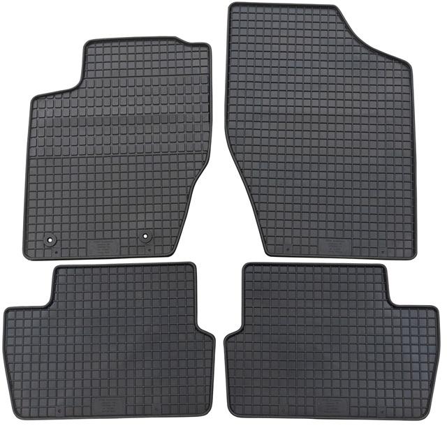 Set 4 covorașe auto din cauciuc PETEX, negru, compatibil cu Citroen C4 Coupe LA, C4 I LC, C4 Pallas Limuzină, 2004-2010