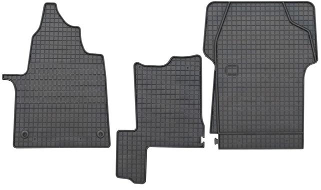 Set 3 covorașe auto din cauciuc PETEX 91611PX, negre, compatibile cu Citroen Jumpy US, Spacetourer US, 2006-2016