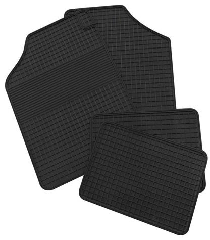 Set 4 covorașe auto universale din cauciuc PETEX 92520PX, culoare neagră, mărimea S