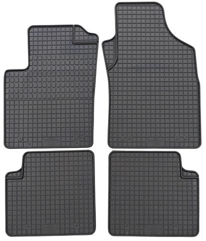 Set 4 covorașe auto din cauciuc PETEX 95010PX, negre, compatibile cu Fiat 500 312, Fiat 500C 312, Panda 169, 2003-2023.