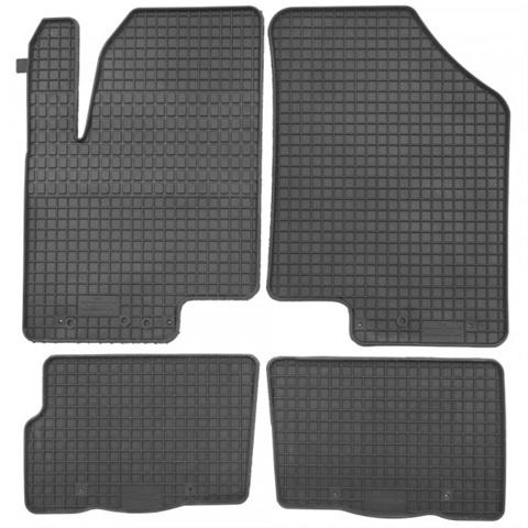 Set 4 covorașe auto din cauciuc PETEX, model 98010PX, culoare negru, compatibile cu Kia Soul AM (2009-2014) și SOUL II PS (2014-2024)