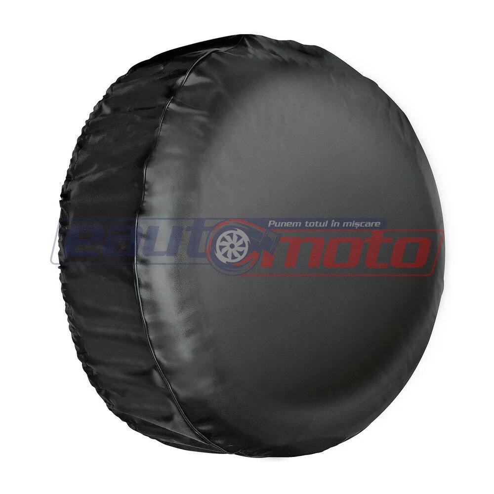 Husă impermeabilă pentru roata de rezervă, imitație piele, mărimea L, neagră - LAMPA LAM15937