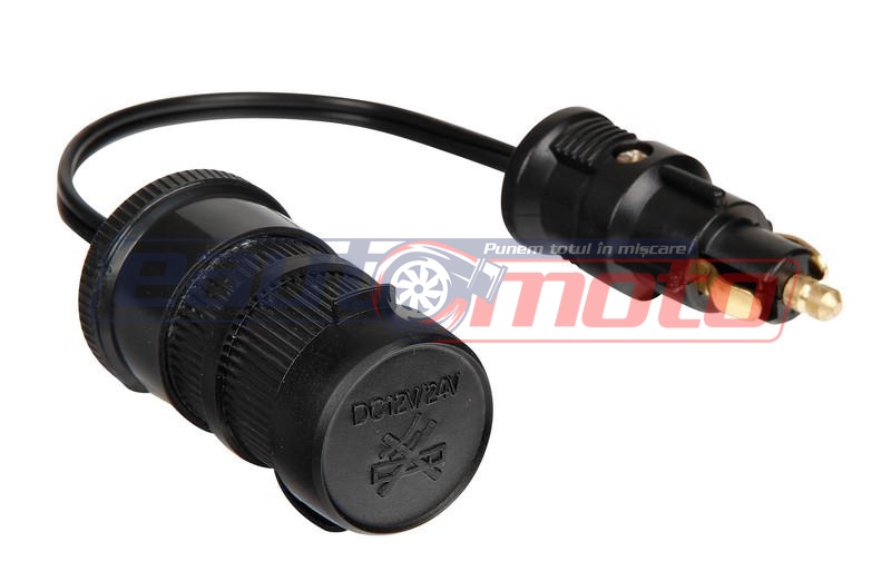Adaptor pentru priză auto DIN la standard LAMPA LAM39028, 12/24V, 8A, cu capac de protecție împotriva prafului