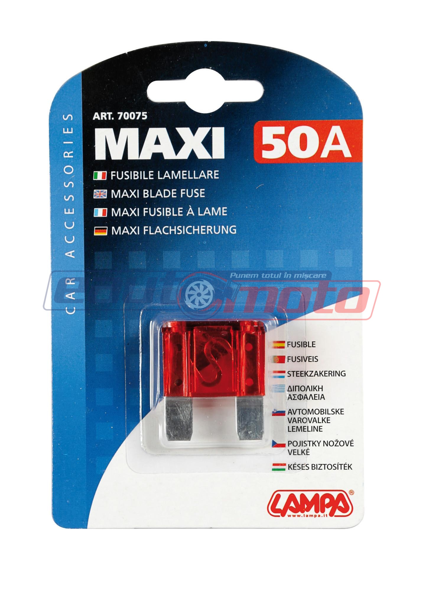 Siguranță auto MAXI 50A LAMPA LAM70075, în blister