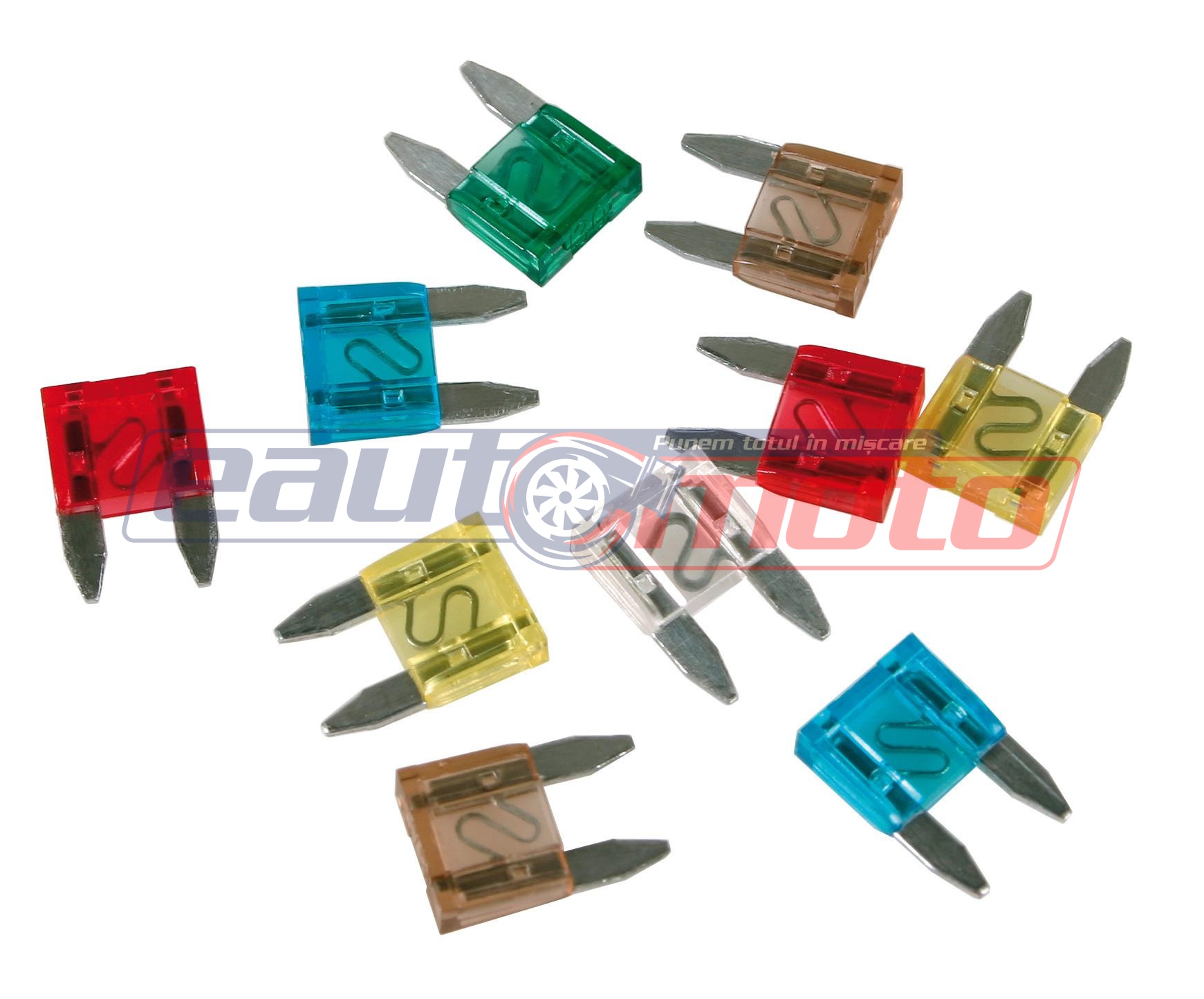 Set de 10 siguranțe plate LAMPA LAM70085, 12/32V: 2x 7.5A, 2x 10A, 2x 15A, 2x 20A, 1x 25A, 1x 30A