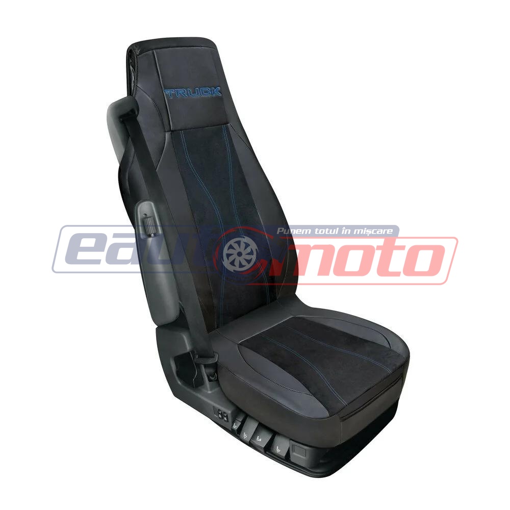 Husă universală pentru scaun camion, LAMPA LAM97996, cu buzunare, negru/albastru